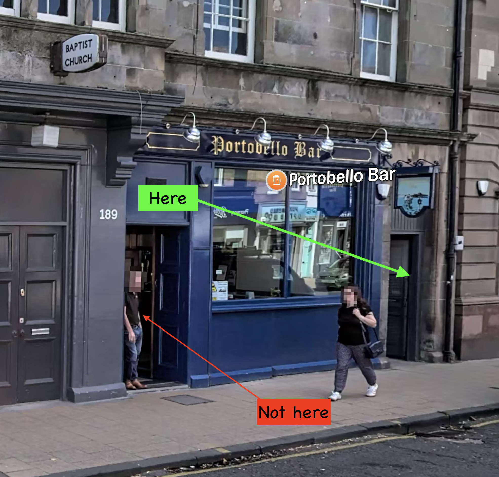 Street view of Portobello Baptist Church Hall